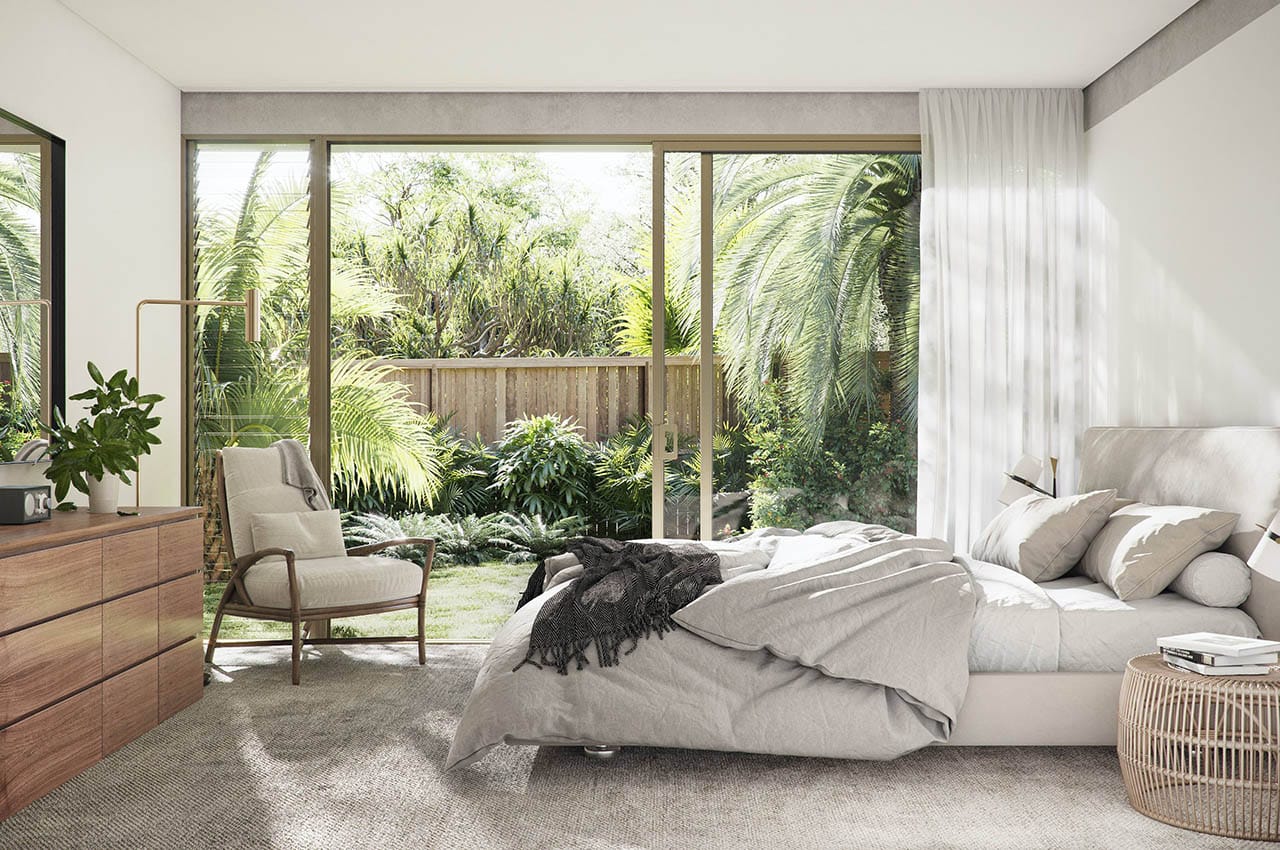 Modern luxury bedroom interior